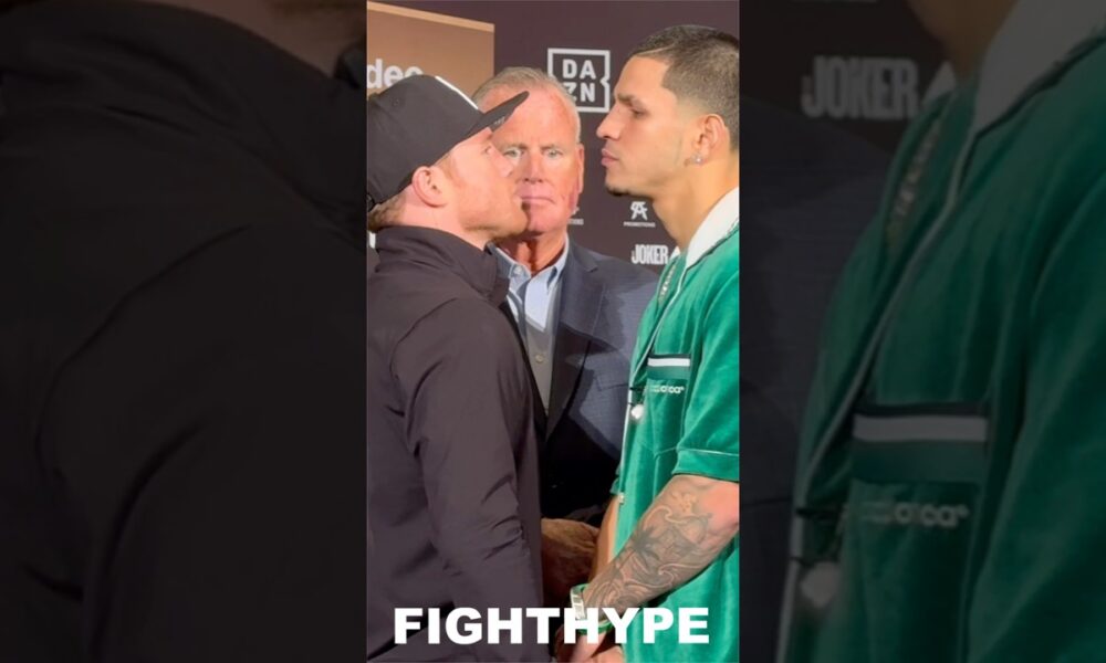 Canelo TRIES TO PUNK Edgar Berlanga & MAKE HIM NERVOUS at INTENSE FACE OFF during Fight Week