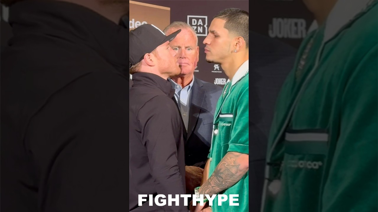 Canelo TRIES TO PUNK Edgar Berlanga & MAKE HIM NERVOUS at INTENSE FACE OFF during Fight Week