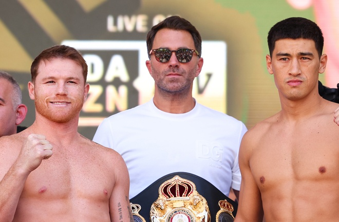 Bivol beat Canelo on points in May 2022 Photo Credit: Ed Mulholland/Matchroom