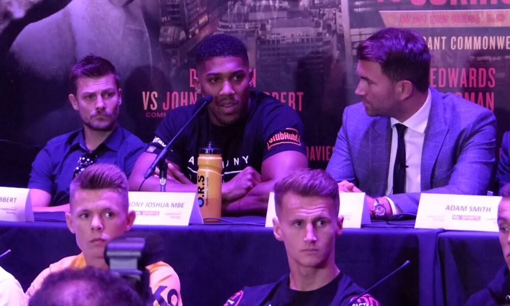 I'll kick your a** again you little punk | Big clash at Anthony Joshua Press Conference