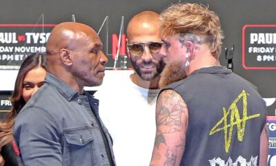 CHAOTIC!! • WATCH Mike Tyson’s TENSE FACE OFF | Jake Paul vs Mike Tyson