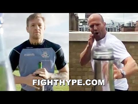 CONOR MCGREGOR VS. JASON STATHAM BOTTLE CAP CHALLENGE; WHO'S BETTER? PLUS JOHN MAYER & MAX HOLLOWAY