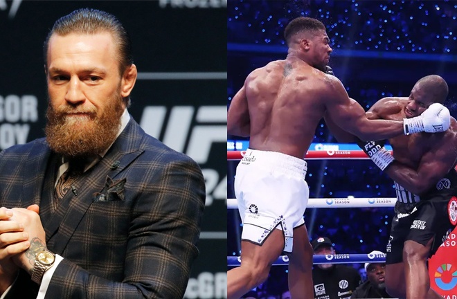 McGregor was ringside for Joshua