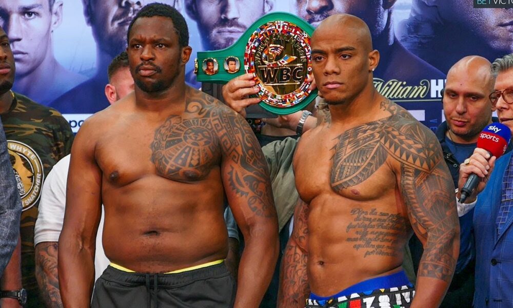 Dillian Whyte vs Oscar Rivas weigh-in | Whyte 12Ibs HEAVIER THAN VS CHISORA | Matchroom Boxing