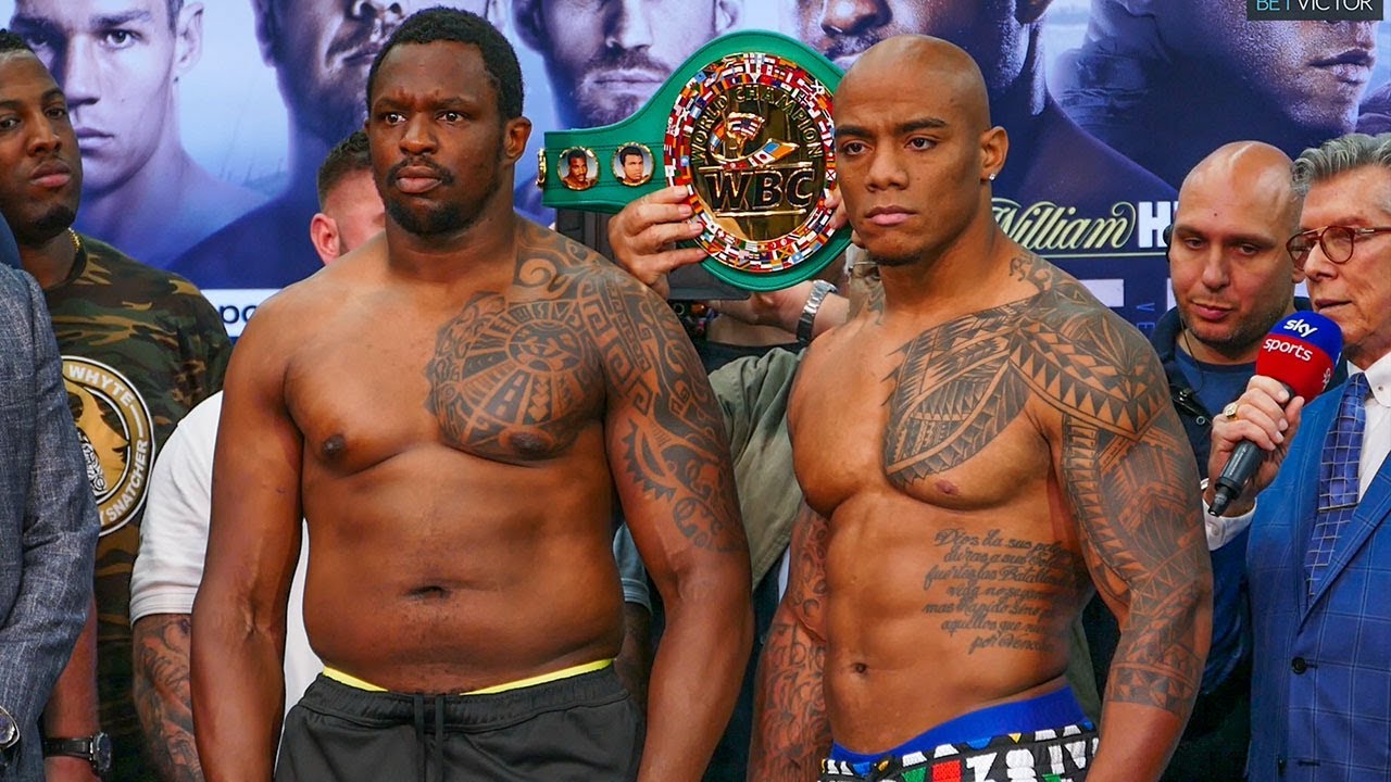 Dillian Whyte vs Oscar Rivas weigh-in | Whyte 12Ibs HEAVIER THAN VS CHISORA | Matchroom Boxing