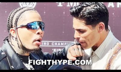 GERVONTA DAVIS PUNCHES RYAN GARCIA DURING EXPLOSIVE FACE OFF IN LA