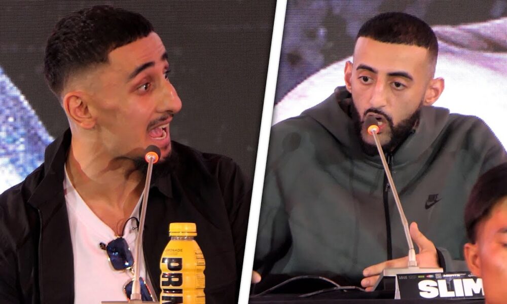 HEATED!  • AnEsonGib vs Slim Albaher FINAL PRESS CONFERENCE | Misfits Boxing