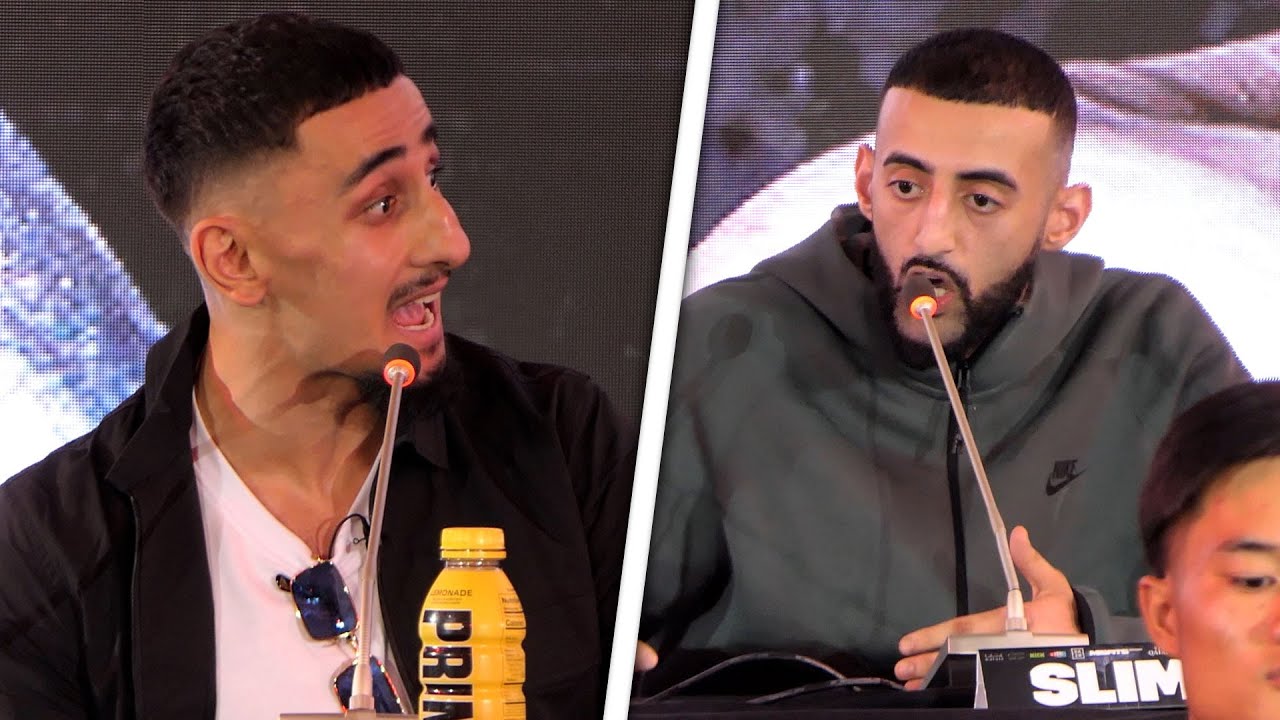 HEATED!  • AnEsonGib vs Slim Albaher FINAL PRESS CONFERENCE | Misfits Boxing