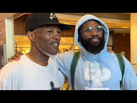 Jaron Ennis MEETS Terence Crawford Dad & SHOWS LOVE; Bozy Ennis CHOPS IT UP with Crawford Parents