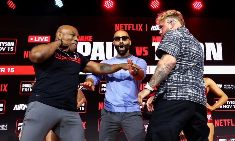 Mike Tyson scuffles with Jake Paul