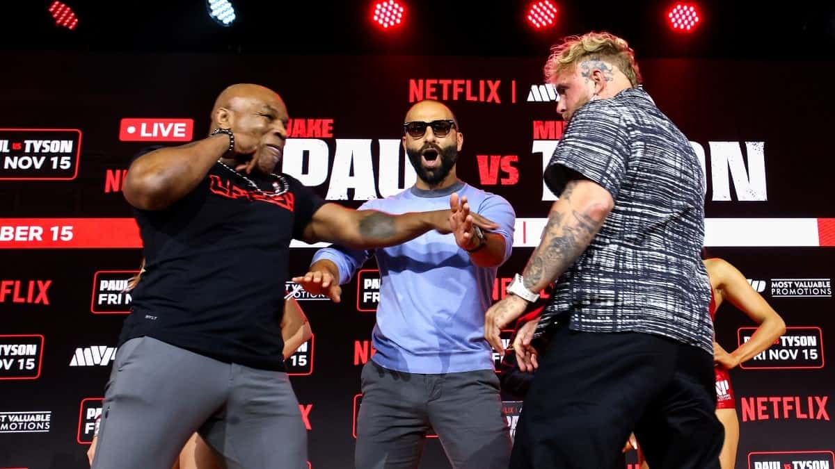 Mike Tyson scuffles with Jake Paul