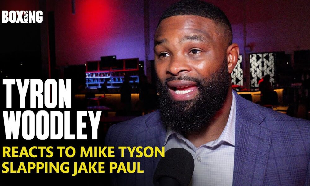 Tyron Woodley Reacts To Mike Tyson Slapping Jake Paul