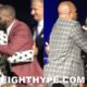 FLOYD MAYWEATHER HUGS TERENCE CRAWFORD; REUNITES WITH MOSLEY, MARQUEZ, JONES JR, HOPKINS, WARD, MORE