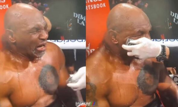 Mike Tyson crying vs Jake Paul