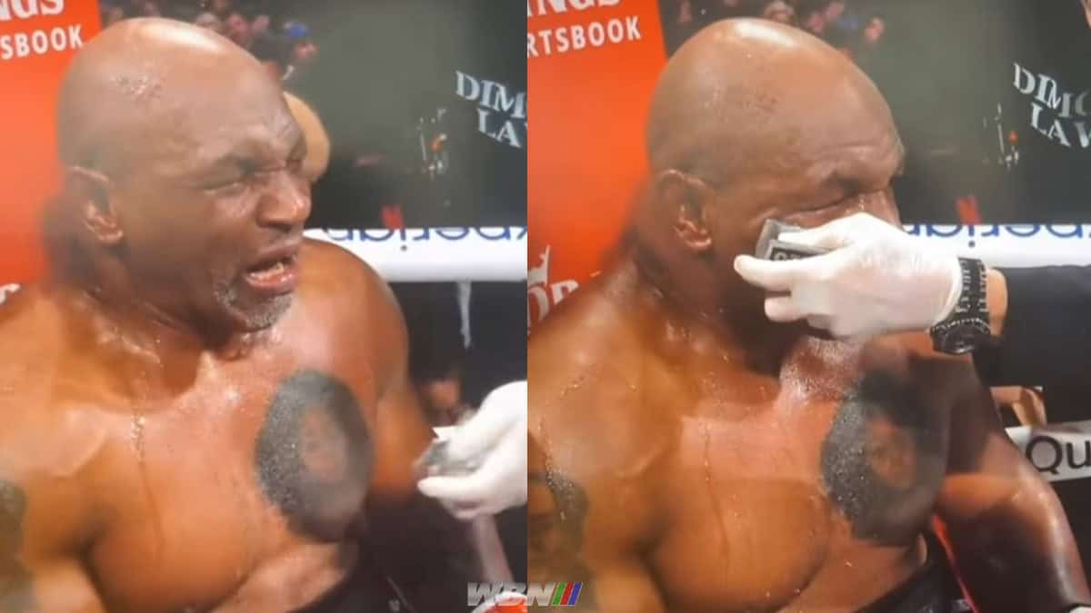 Mike Tyson crying vs Jake Paul