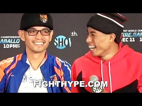 NONITO DONAIRE BUSTS OUT LAUGHING AFTER TRANSLATING REYMART GABALLO'S ANSWER ON HOW TO DEAL WITH HIM