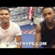 SHAKUR STEVENSON AFTER "SWEET PEA-FLOYD" SPARRING WITH KEYSHAWN DAVIS; VOUCHES FOR NEXT LEVEL TALENT