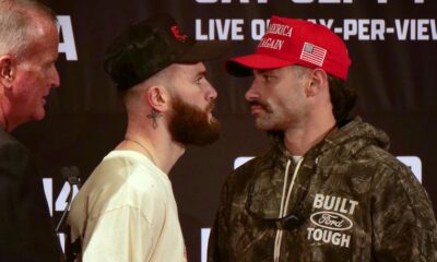 Caleb Plant Drams Trevor McCumby at the final press conference