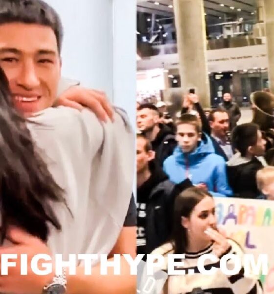 DMITRY BIVOL RETURNS HOME TO HERO'S WELCOME AFTER BEATING CANELO; REUNITES WITH FAMILY IN RUSSIA