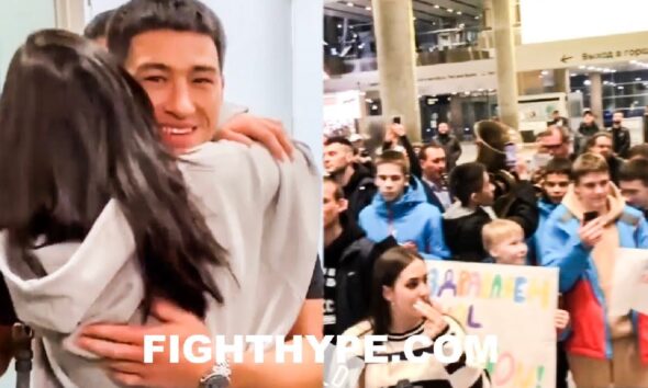 DMITRY BIVOL RETURNS HOME TO HERO'S WELCOME AFTER BEATING CANELO; REUNITES WITH FAMILY IN RUSSIA