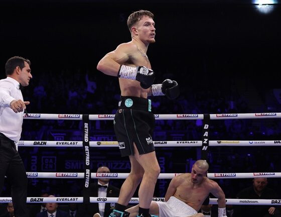 Smith secured the European super lightweight title and retained his WBC Silver crown Photo Credit: Mark Robinson Matchroom Boxing