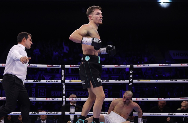 Smith secured the European super lightweight title and retained his WBC Silver crown Photo Credit: Mark Robinson Matchroom Boxing