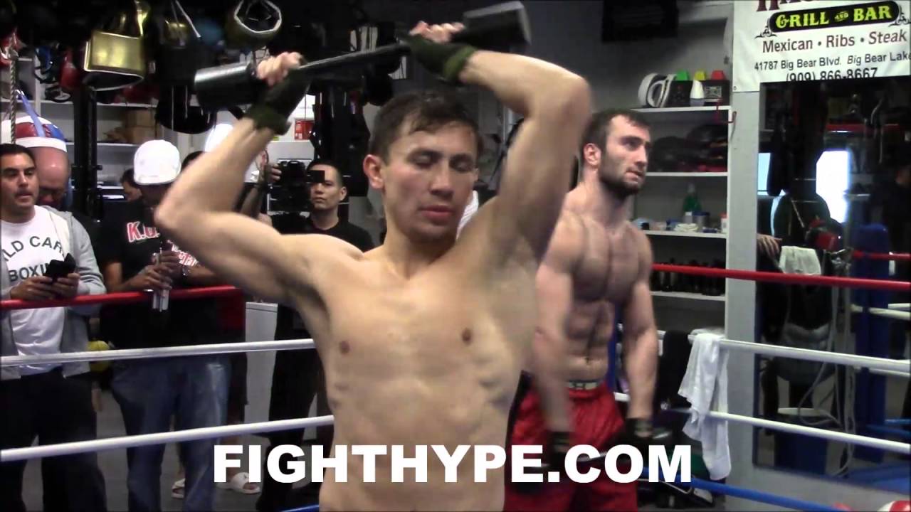 GENNADY GOLOVKIN CRUSHES STRENGTH TRAINING WITH EASE; THROWS WEIGHT AROUND LIKE IT'S NOTHING