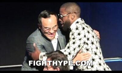 JUAN MANUEL MARQUEZ JABS PACQUIAO & HUGS MAYWEATHER; REUNITE & SHARE A LAUGH AT HALL OF FAME BANQUET