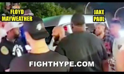 WATCH FLOYD MAYWEATHER MAKE JAKE PAUL RUN AWAY IN FEAR OF GETTING JUMPED AFTER CONFRONTATION