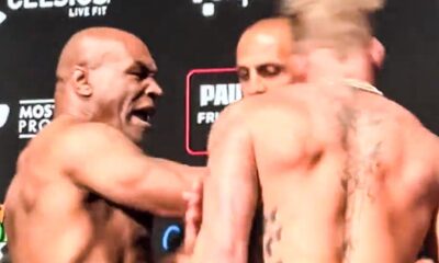 The FULL Jake Paul vs Mike Tyson WEIGH-IN SLAP HEARD AROUND THE WORLD