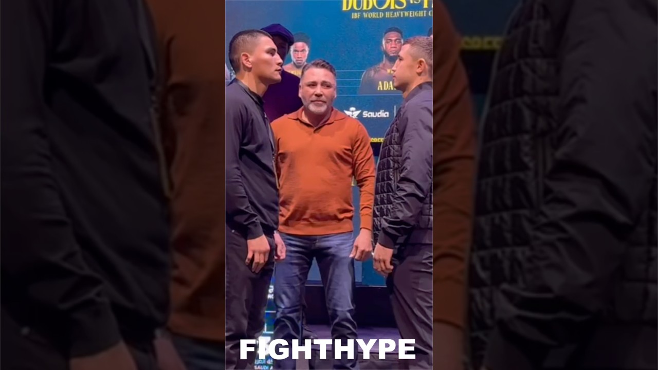 Vergil Ortiz SIZES UP Israil Madrimov at FIRST FACE OFF