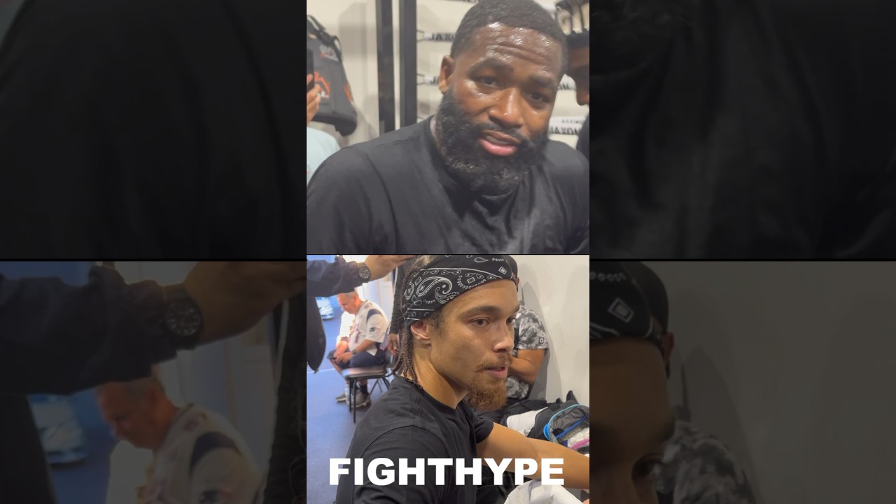 Adrien Broner HEATED CONFRONTATION with Blair Cobbs; GO AT IT & TRADE WORDS