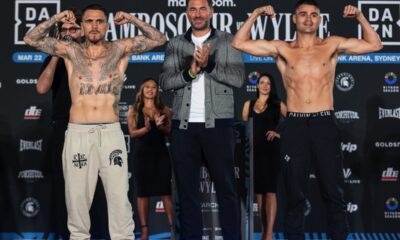 Image: Kambosos 139 1/4 vs. Wyllie 139 1/2 - Weigh-in Results for Saturday on DAZN