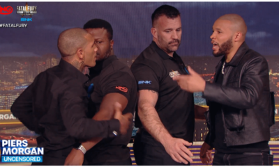 Image: Chris Eubank Jr & Conor Benn clash in the Uncensored studio over Nigel Benn & egg incident