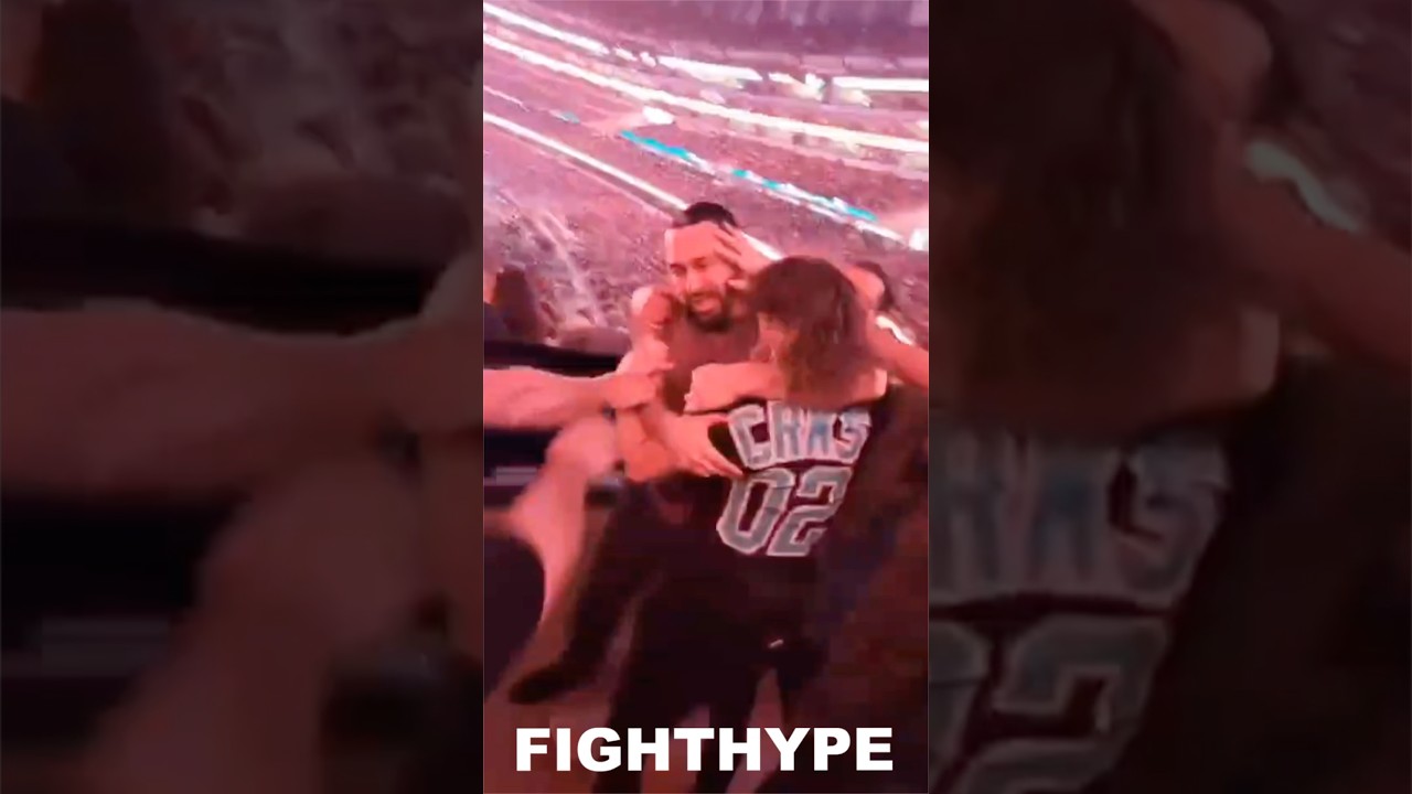 FIGHT BREAKS OUT at Jake Paul vs Mike Tyson; Fans GO AT IT in the crowd