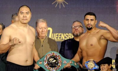 KO POWER!! Zhilei Zhang vs Agit Kabayel • WEIGH IN & FACE OFF | Beterbiev v Bivol 2 | DAZN Boxing