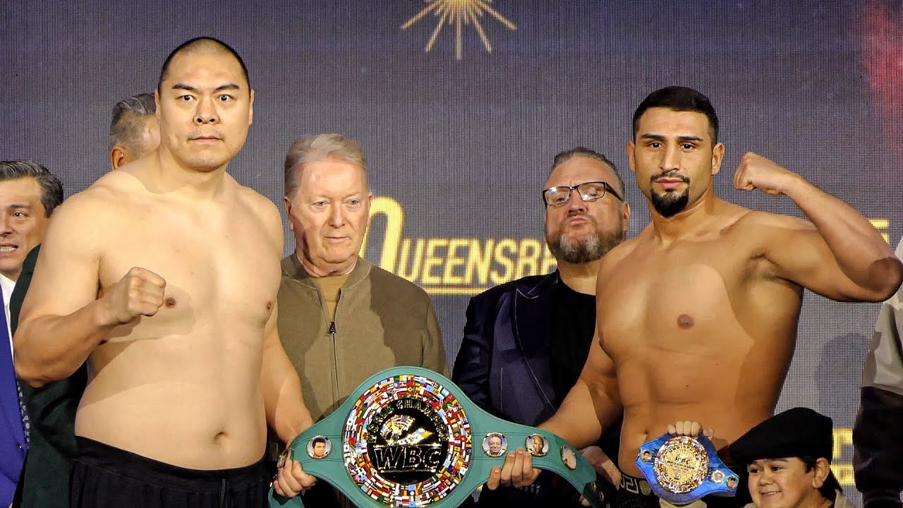 KO POWER!! Zhilei Zhang vs Agit Kabayel • WEIGH IN & FACE OFF | Beterbiev v Bivol 2 | DAZN Boxing