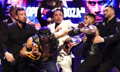 Image: Hat Knock Leads to Slap: Teofimo Lopez and Arnold Barboza Jr. Engage in Violent Pre-Fight Scuffle