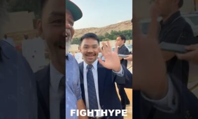 MANNY PACQUIAO ARRIVES TO FURY VS. NGANNOU & RUNS INTO SHANNON BRIGGS: “LET’S GO CHAMP”