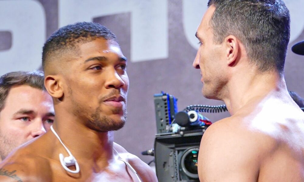ANTHONY JOSHUA vs WLADIMIR KLITSCHKO FACE OFF & WEIGH IN