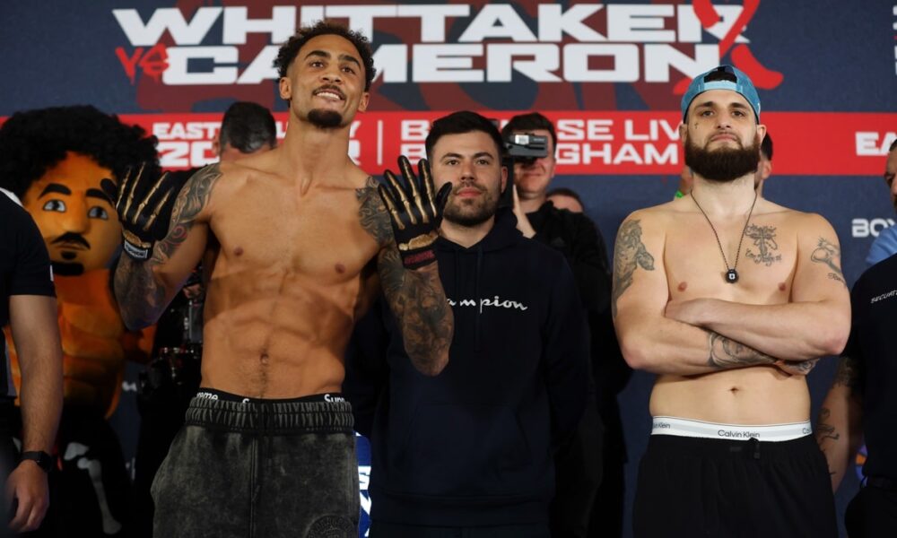 Image: Ben Whittaker 175 vs. Liam Cameron 174 - Weigh-in Results for Rematch on Sunday