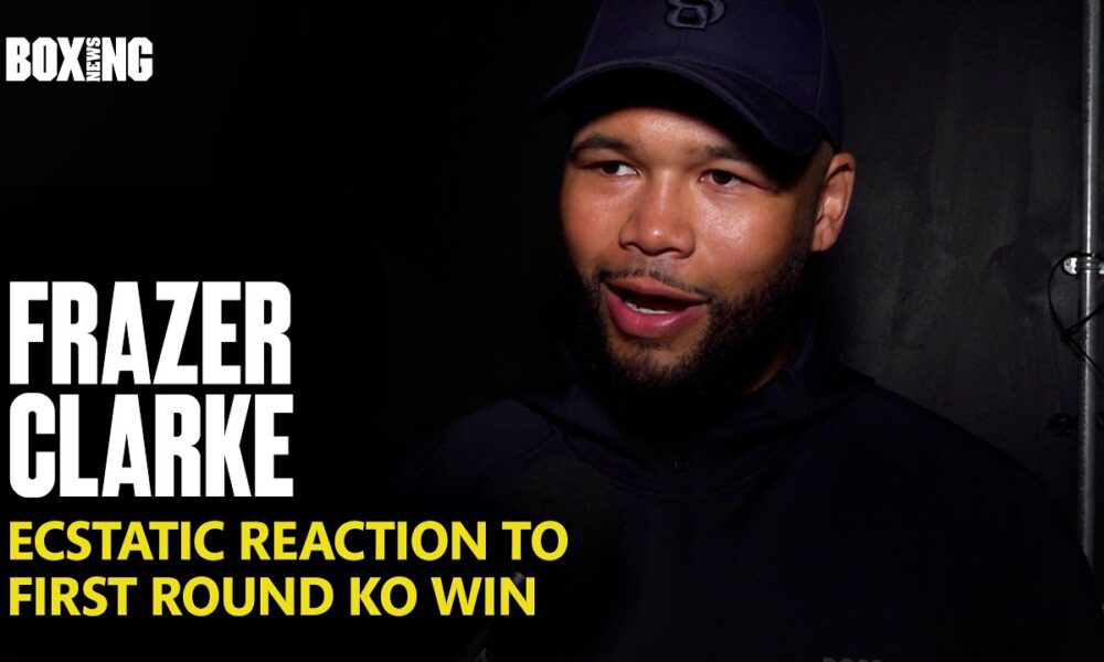 Frazer Clarke Ecstatic Reaction To First Round KO Return Win
