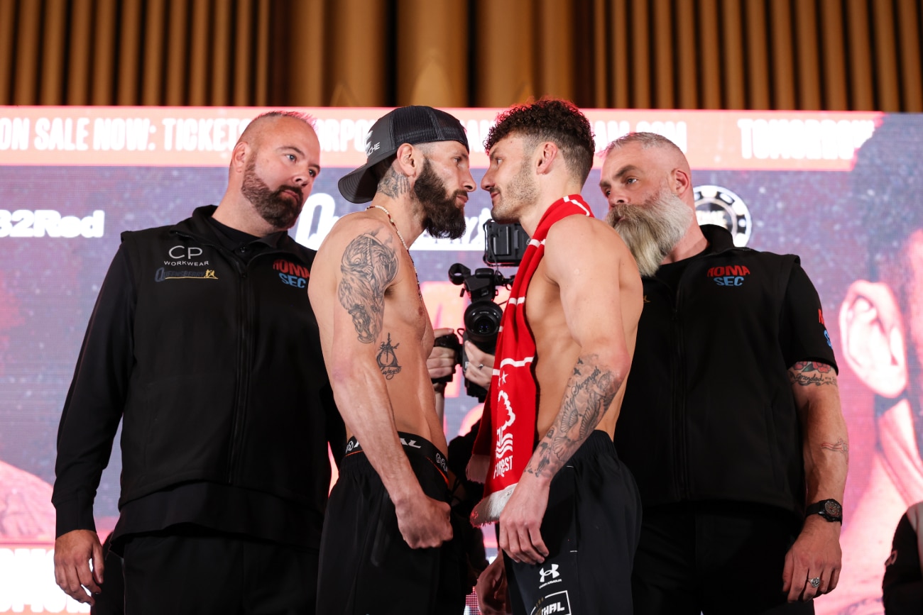 Image: Anthony Cacace 129.8 vs. Leigh Wood 129.8 - Weigh-in Results for Saturday on DAZN