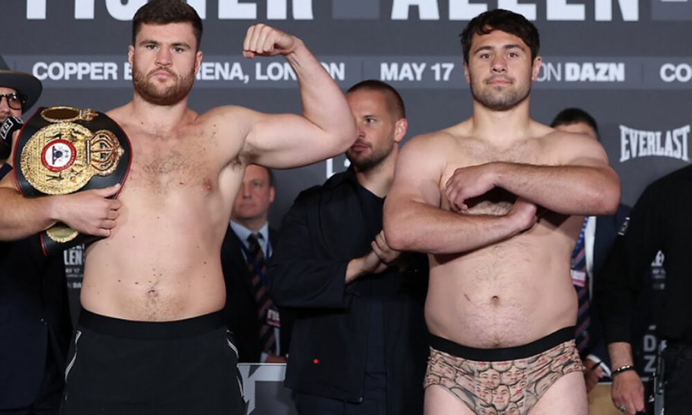 BOSH! Johnny Fisher vs Dave Allen 2 | Weigh In & Faceoff | DAZN Boxing