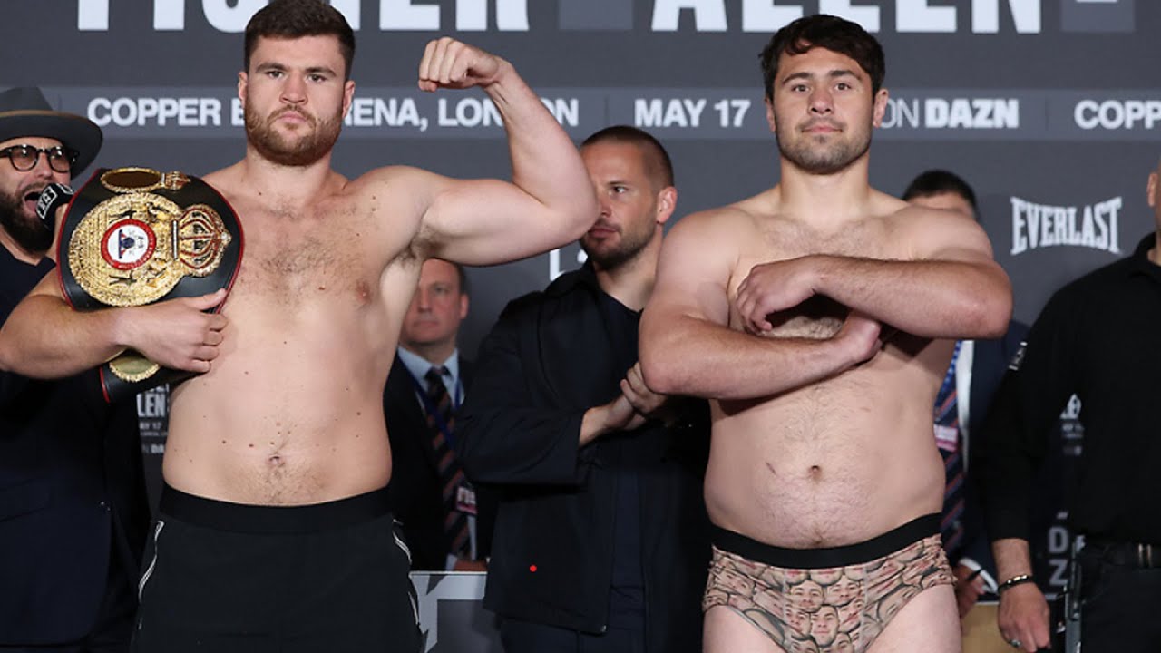 BOSH! Johnny Fisher vs Dave Allen 2 | Weigh In & Faceoff | DAZN Boxing