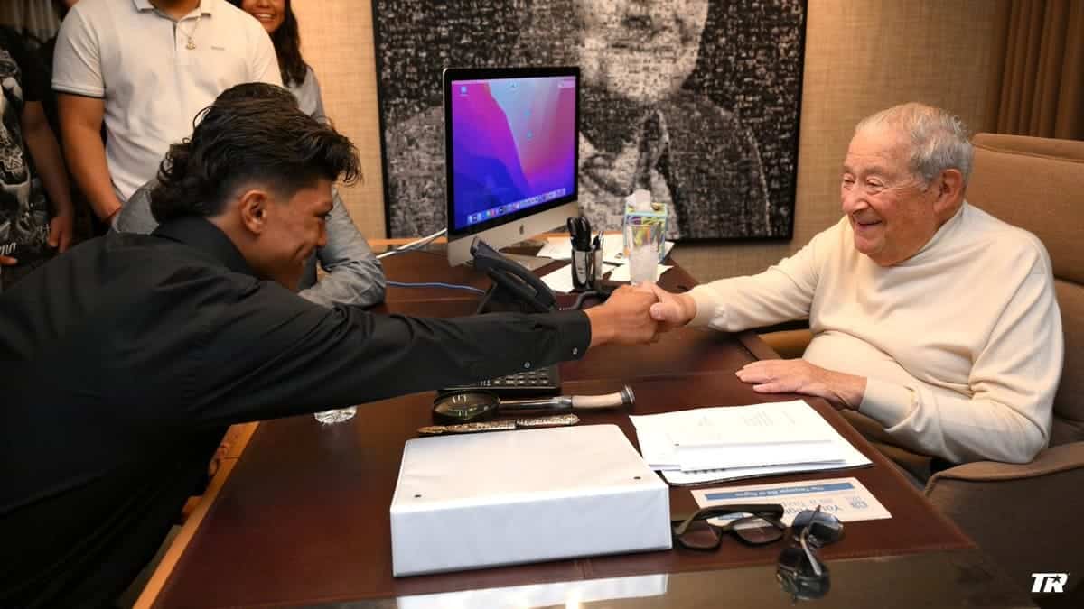 Julian Montalvo and Bob Arum