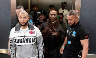 Chris Eubank Jr and Chris Eubank Sr elevator