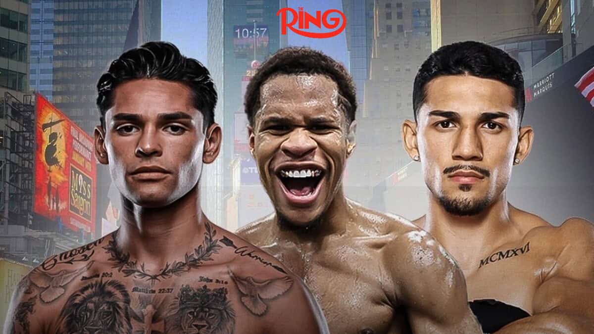 Garcia vs Romero Haney Lopez ring