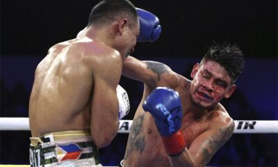 Navarrete suffered a brutal cut Photo Credit: Mikey Williams/Top Rank
