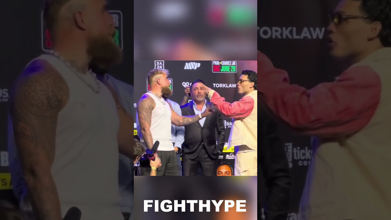 Jake Paul vs Julio Cesar Chavez Jr FIRST FACE OFF